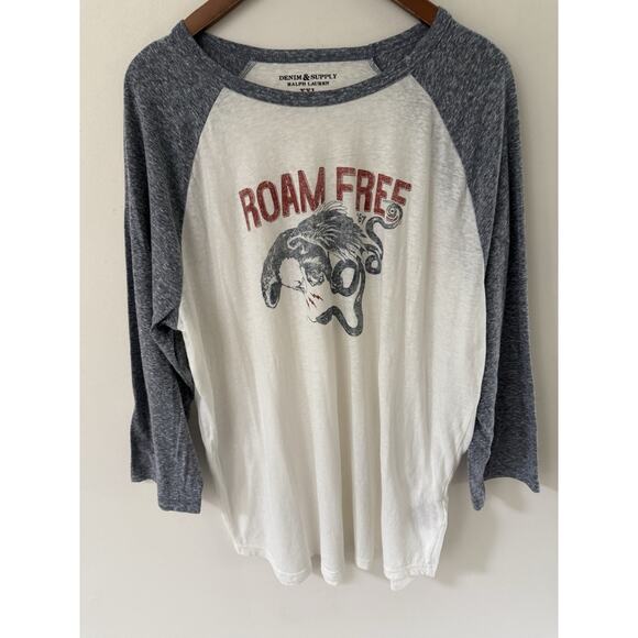 Ralph Lauren Other - Denim & Supply Ralph Lauren Roam Free T Shirt XXL White Gray Americana Casual
